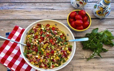 Italian Chopped Salad With Farro & Chickpeas